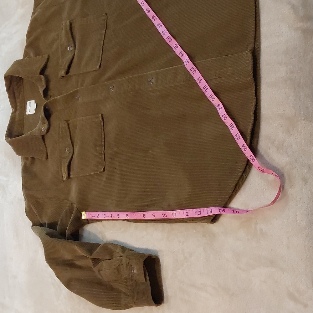 Kensie Jeans Green Button Down Corduroy Over Shirt Jacket Mens Size L - Picture 5 of 13